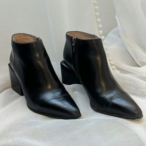 Clarks Black Leather Booties 7